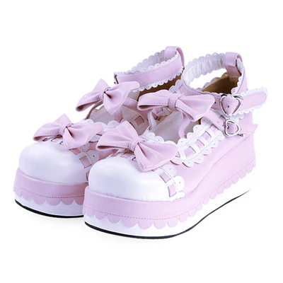 Angelic imprint - Multicolors Sweet Bow Lolita Platform Shoes - Image 7