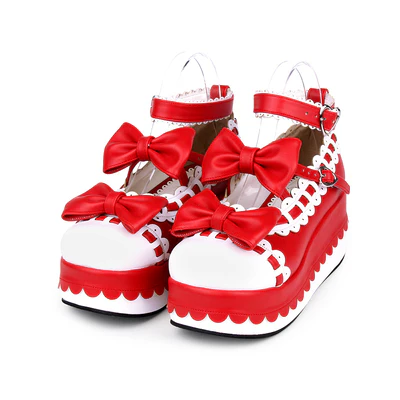 Angelic imprint - Multicolors Sweet Bow Lolita Platform Shoes - Image 8