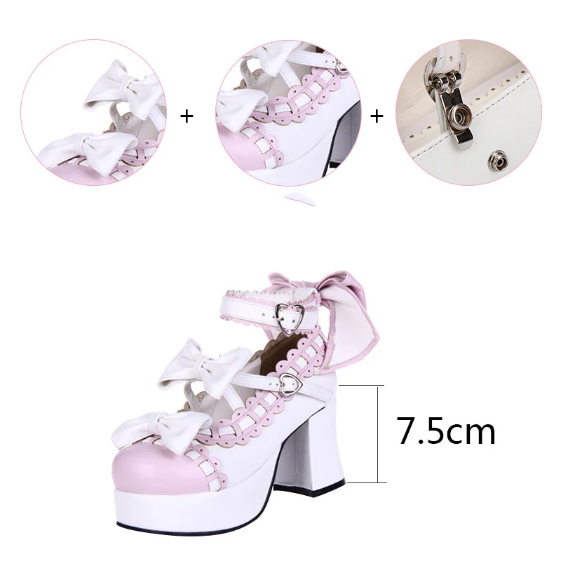 Angelic Imprint - Sweet Handmade Platform Heels Lolita Shoes - Image 11