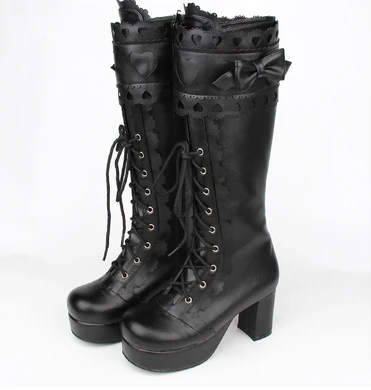 Angelic Imprint - Sweet Multicolor Thick Heel Lolita Boots - Image 14