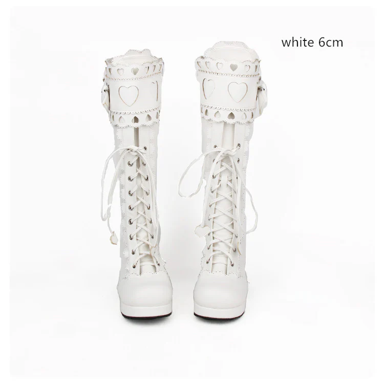 Angelic Imprint - Sweet Multicolor Thick Heel Lolita Boots - Image 15