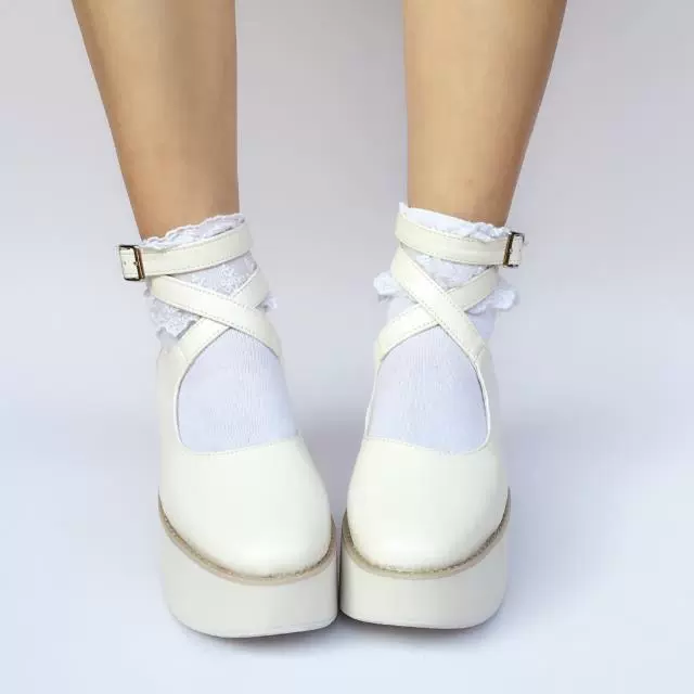 Antaina - Punk Lolita High Platforms Shoes Lolita Ankle Strap Shoes - Image 5