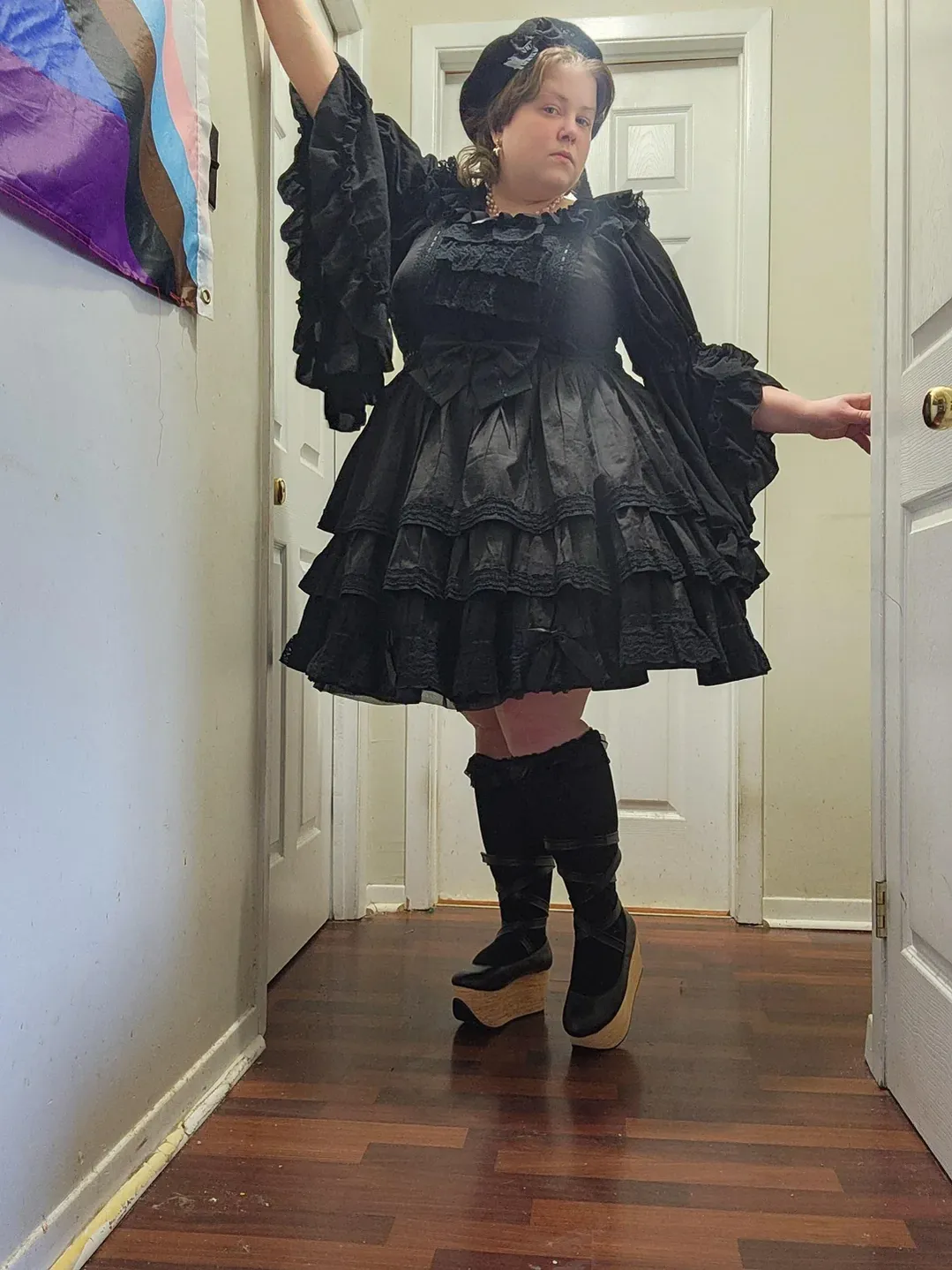 Super Puffy A-Line Lolita Petticoat, 18" (45cm) Length, Cotton Lining - Image 3