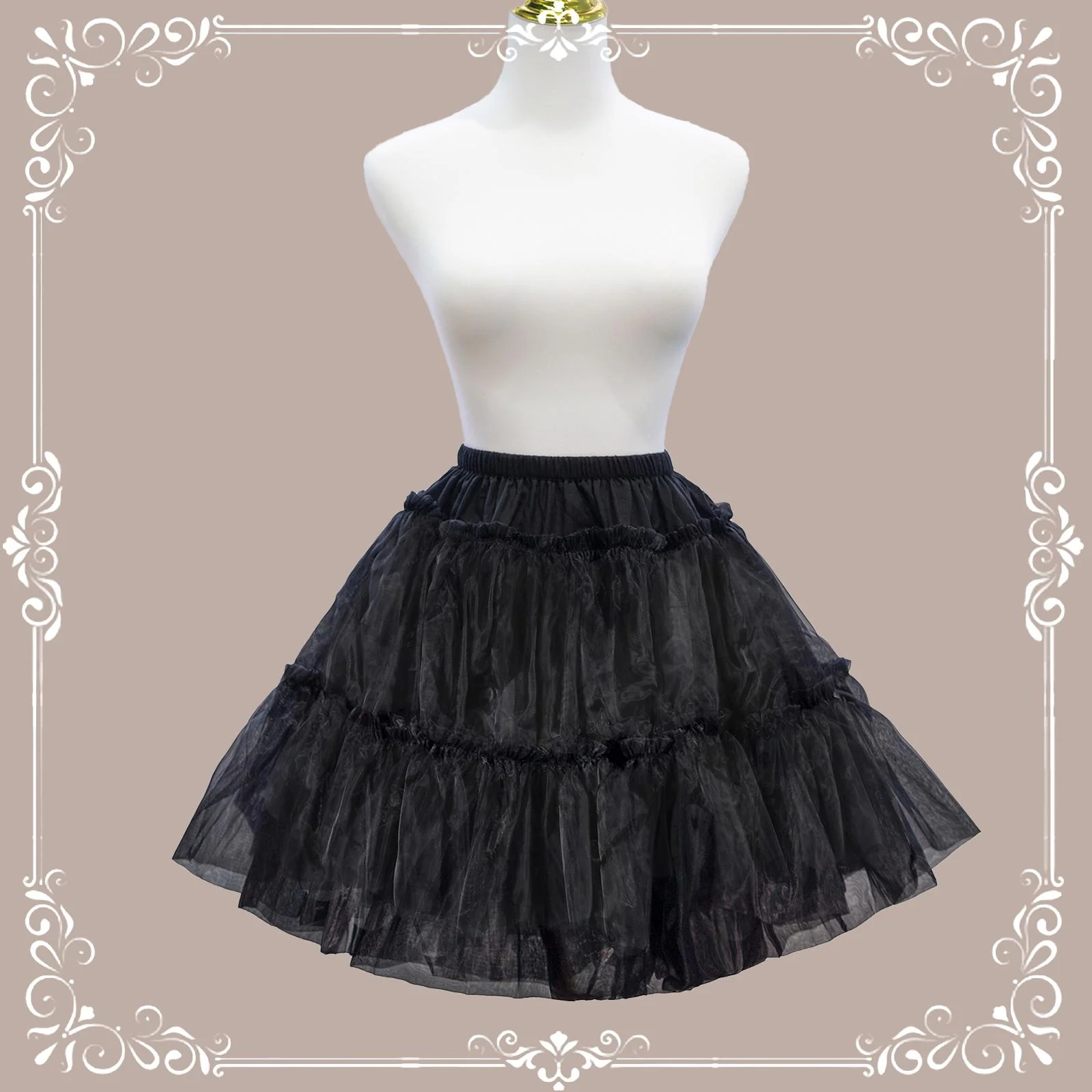 Dailywear A-Line Lolita Petticoat, 18" (45cm), Cotton Lining - Image 6