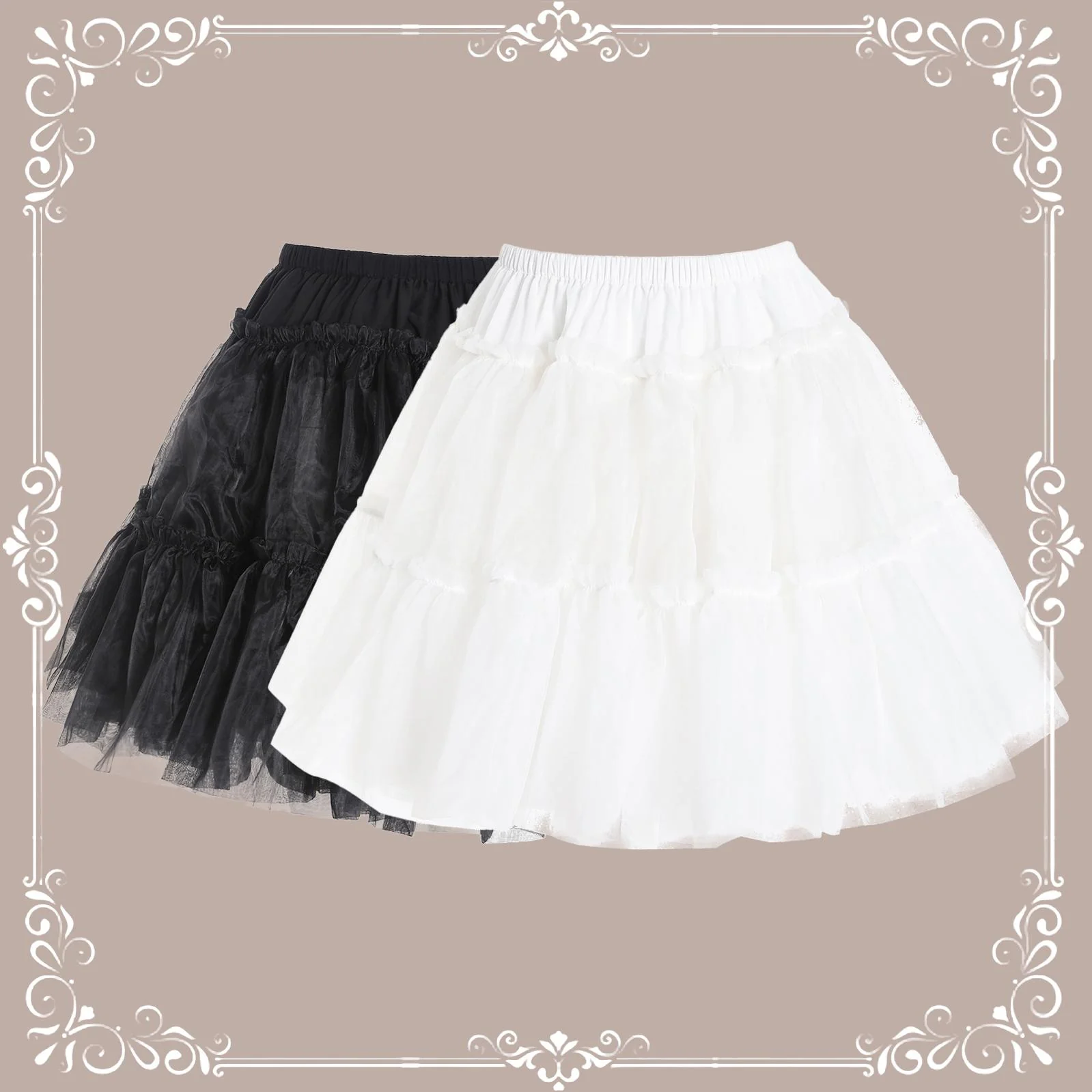 Dailywear A-Line Lolita Petticoat, 18" (45cm), Cotton Lining - Image 7
