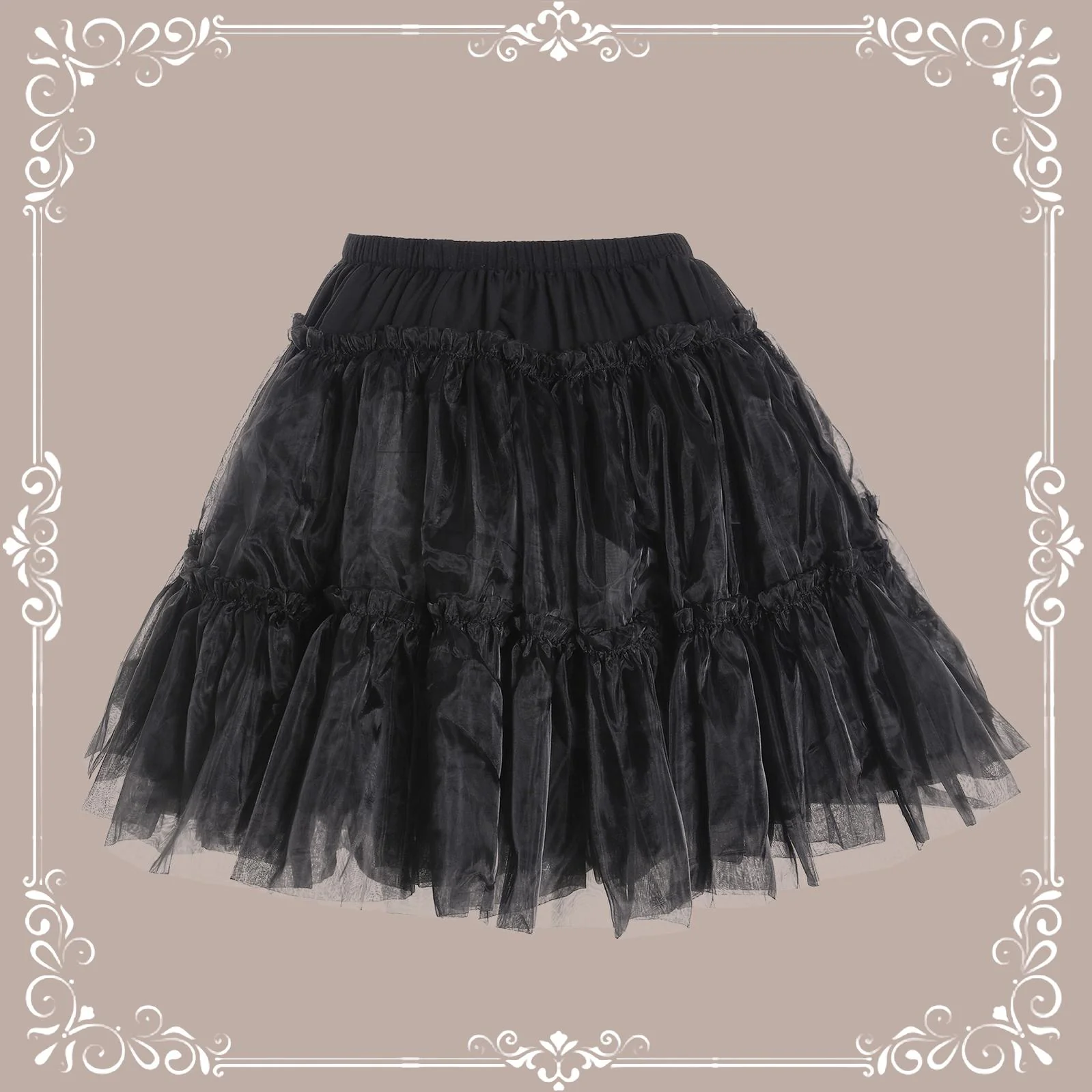 Dailywear A-Line Lolita Petticoat, 18" (45cm), Cotton Lining - Image 8