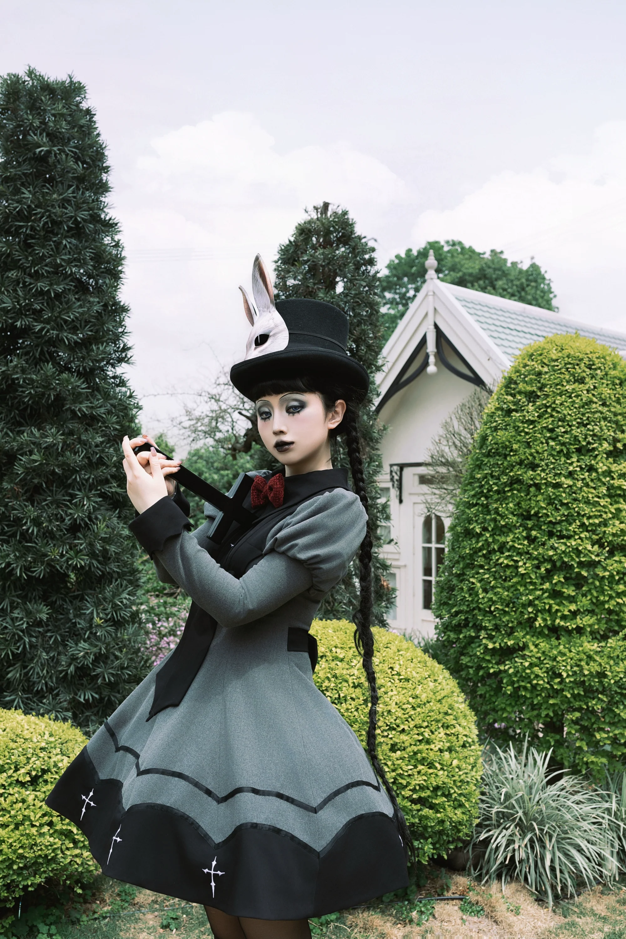 Vampire Princess - Bat-Inspired Halloween Gothic Lolita OP Dress - Image 11