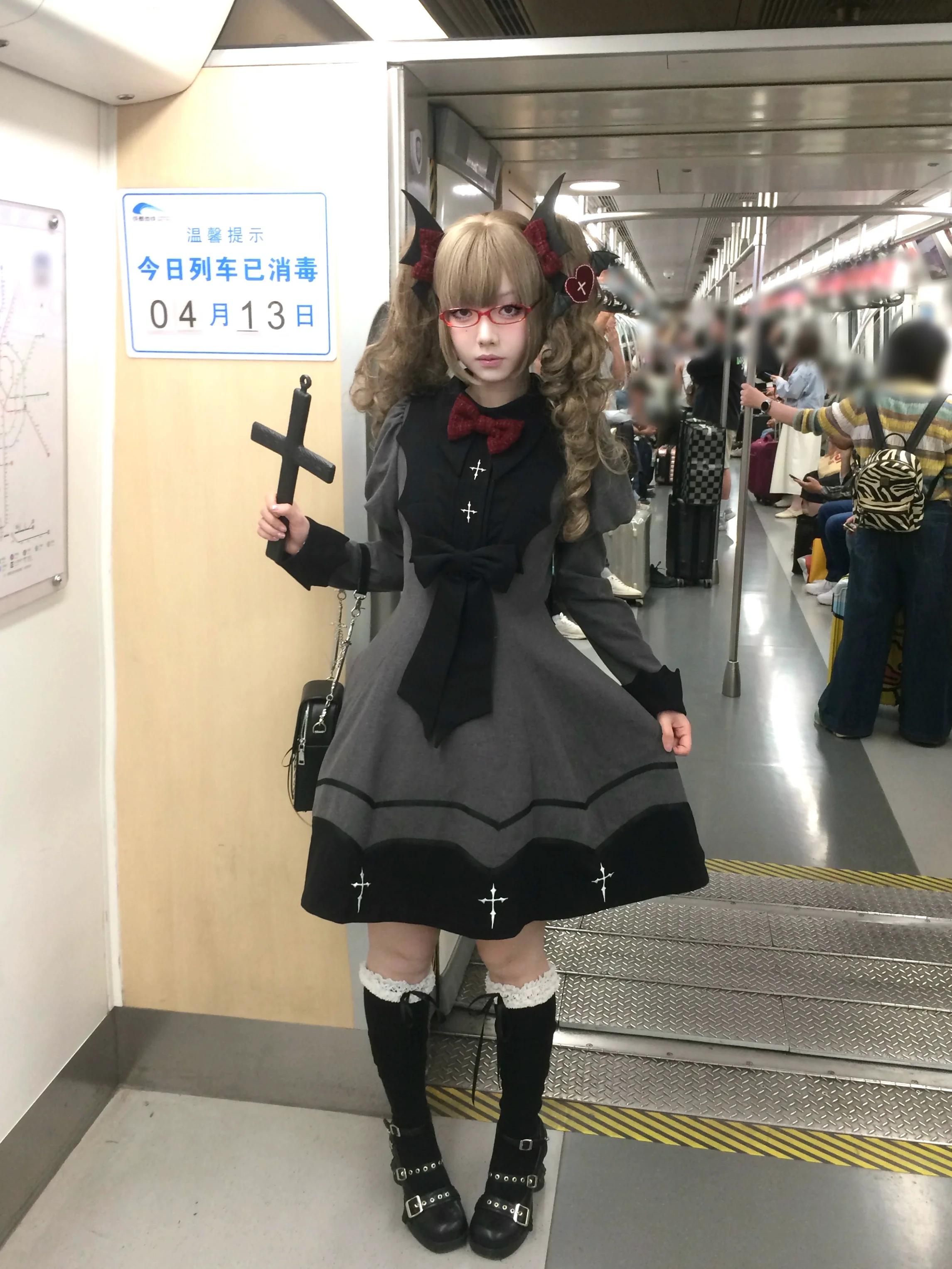 Vampire Princess - Bat-Inspired Halloween Gothic Lolita OP Dress - Image 26