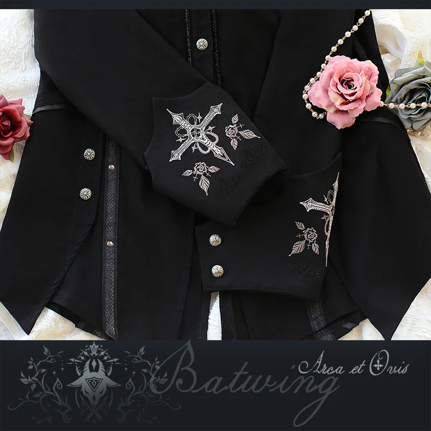 Arca et Ovis - Bat Wings - Ouji Lolita Shirt, Long Sleeve - Image 3