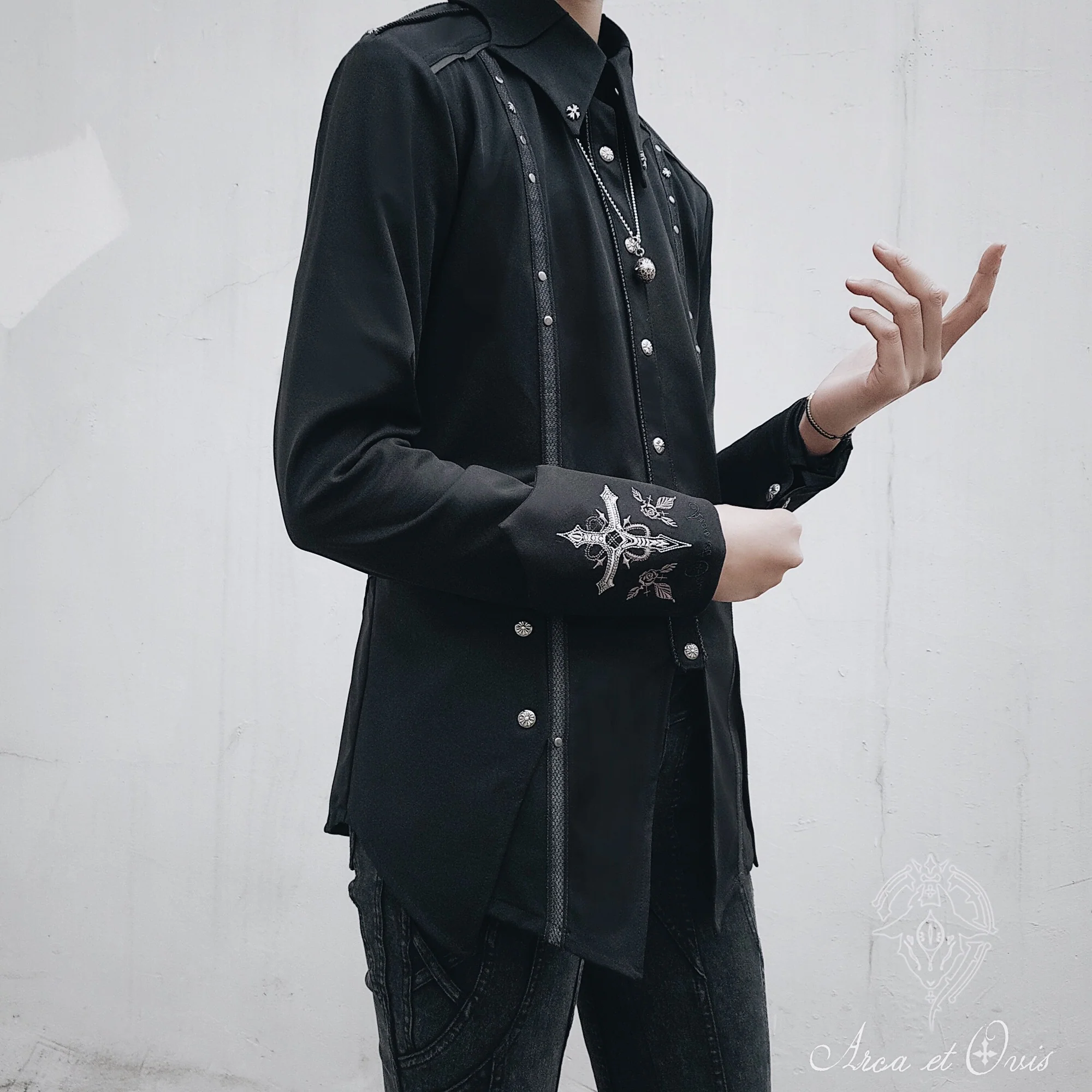 Arca et Ovis - Bat Wings - Ouji Lolita Shirt, Long Sleeve - Image 4