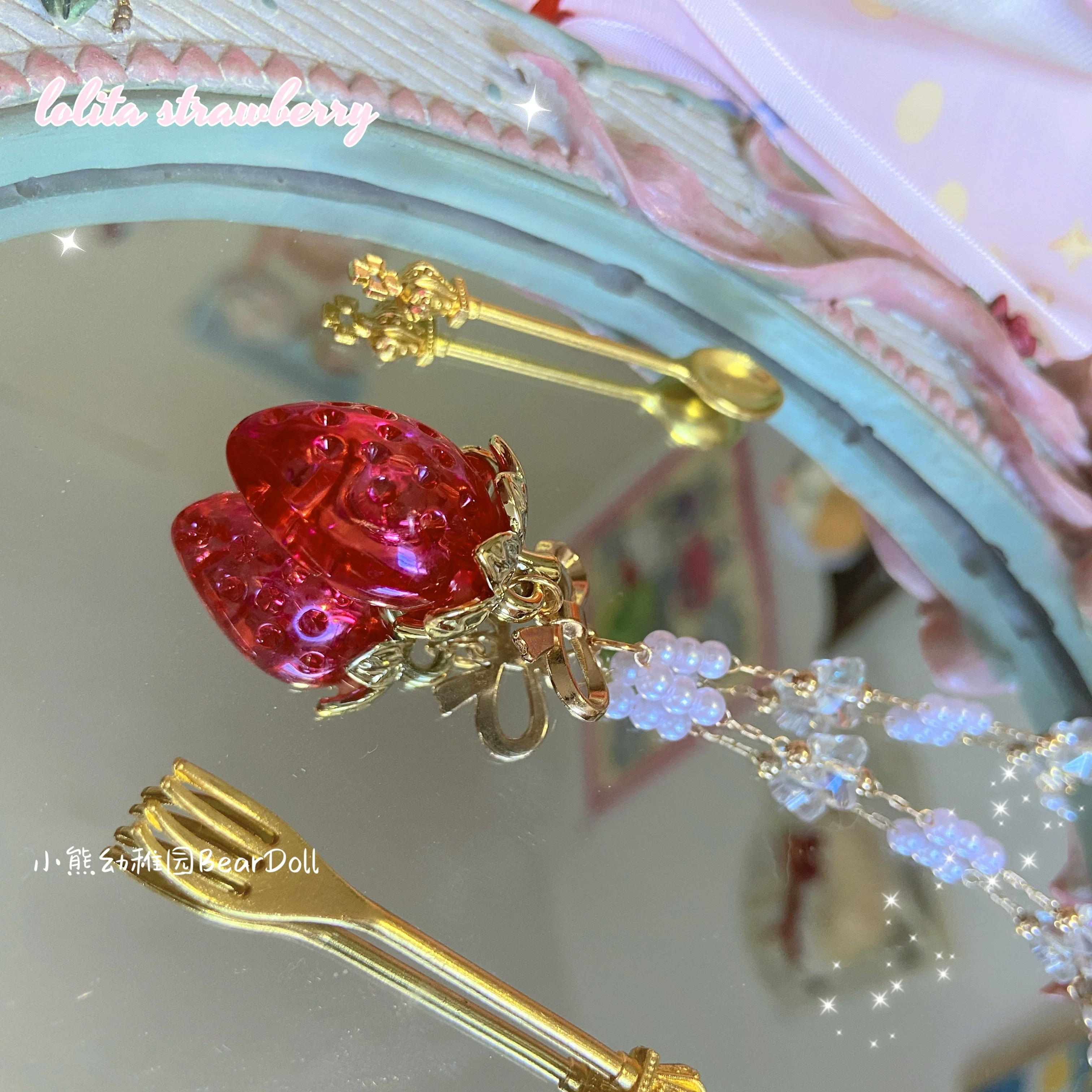 Bear Doll - Sweet Lolita Necklace Strawberry Charlotte Necklace - Image 13