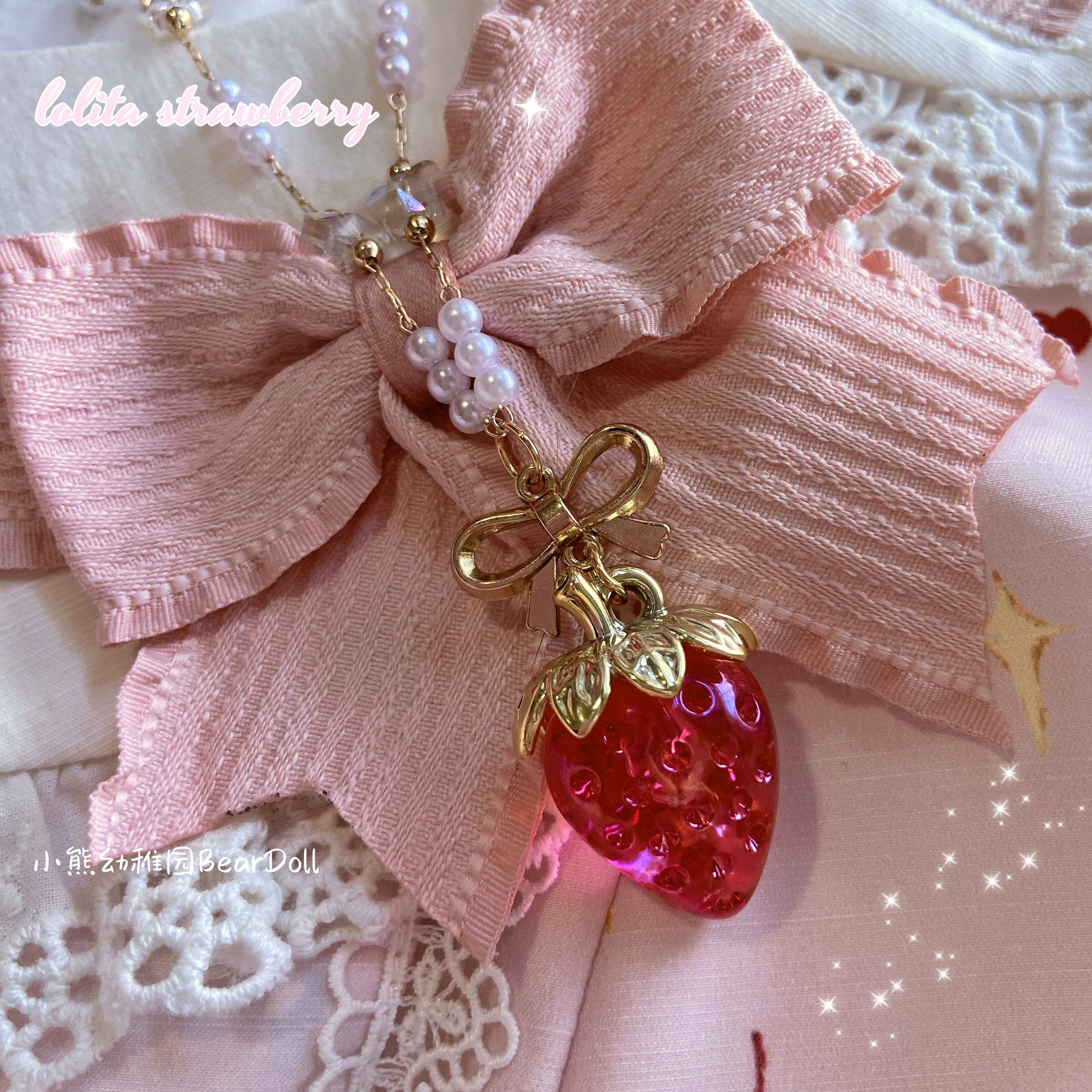 Bear Doll - Sweet Lolita Necklace Strawberry Charlotte Necklace - Image 16