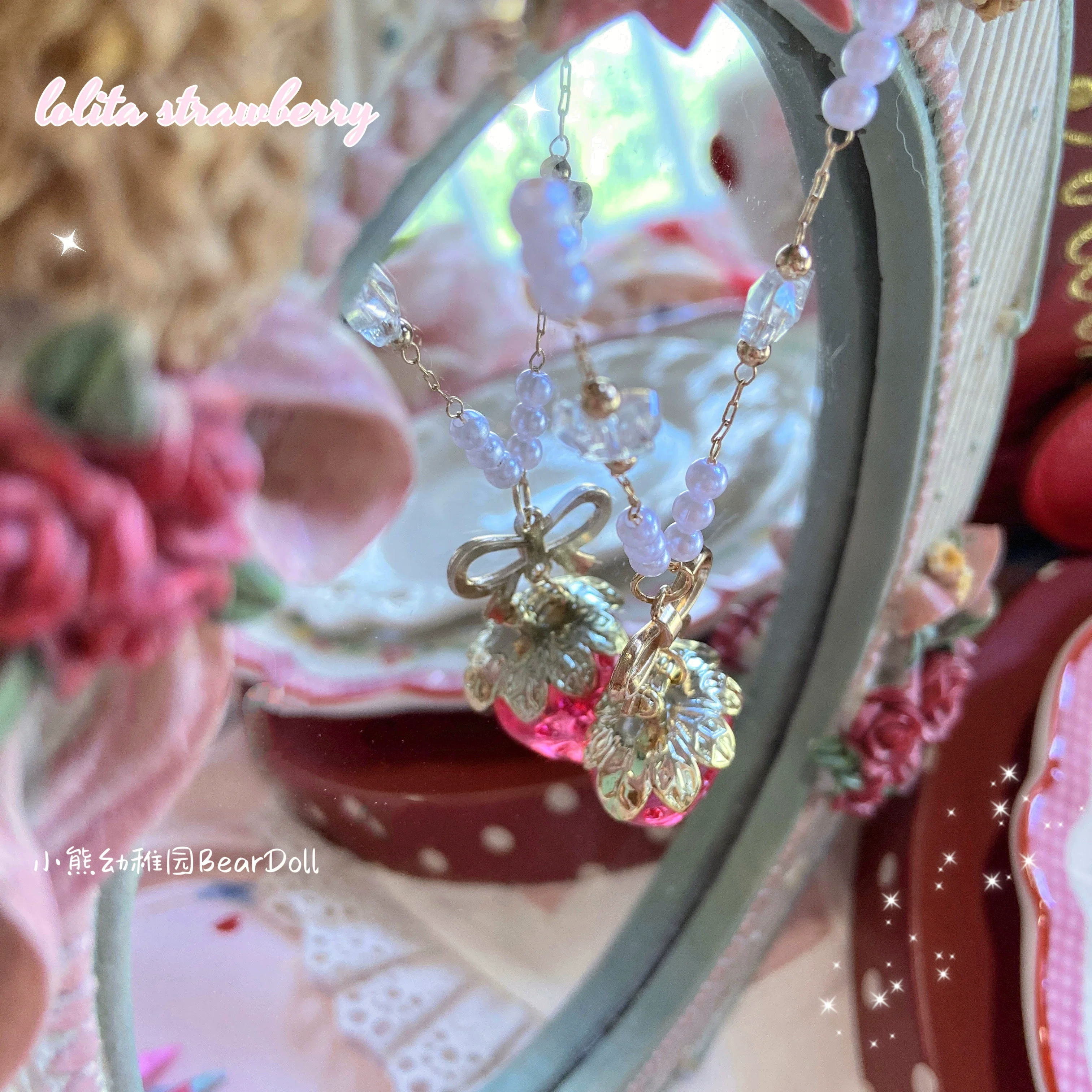 Bear Doll - Sweet Lolita Necklace Strawberry Charlotte Necklace - Image 21
