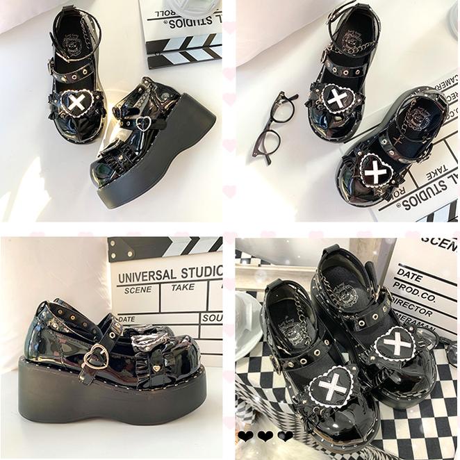 Beauty Bunny - Sweet Academy - Gothic Lolita Shoes Thick Sole Y2K Lolita Shoes - Image 10