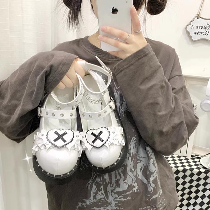 Beauty Bunny - Sweet Academy - Gothic Lolita Shoes Thick Sole Y2K Lolita Shoes - Image 13