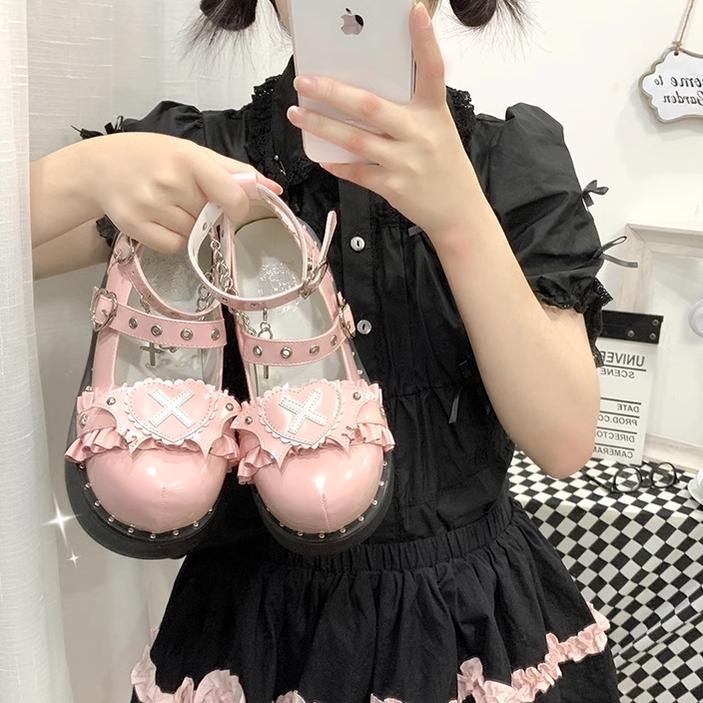 Beauty Bunny - Sweet Academy - Gothic Lolita Shoes Thick Sole Y2K Lolita Shoes - Image 19