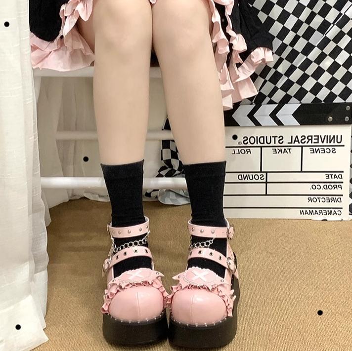Beauty Bunny - Sweet Academy - Gothic Lolita Shoes Thick Sole Y2K Lolita Shoes - Image 21
