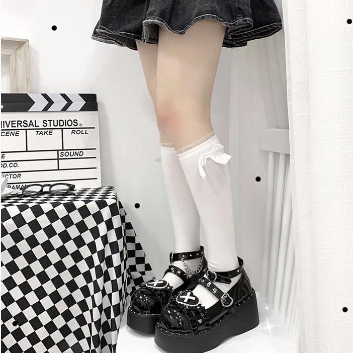 Beauty Bunny - Sweet Academy - Gothic Lolita Shoes Thick Sole Y2K Lolita Shoes - Image 6