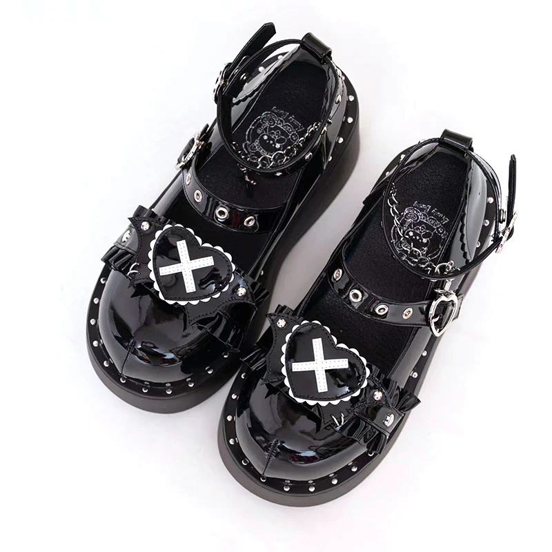 Beauty Bunny - Sweet Academy - Gothic Lolita Shoes Thick Sole Y2K Lolita Shoes - Image 9