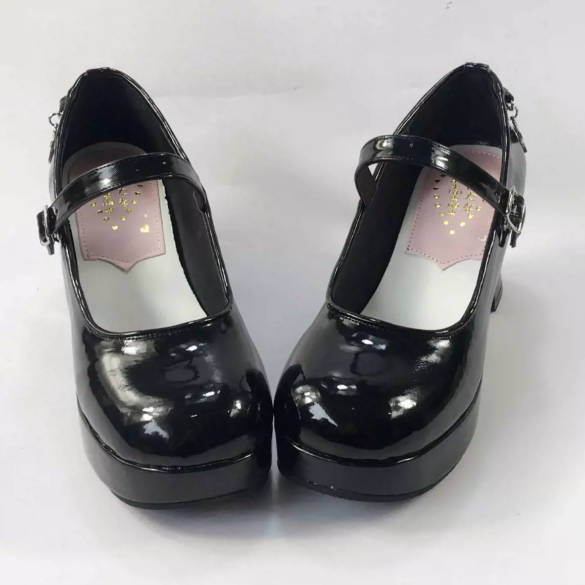 Antaina - Punk Lolita Heels Shoes Metal Cross Horseshoe Heel Shoes - Image 4