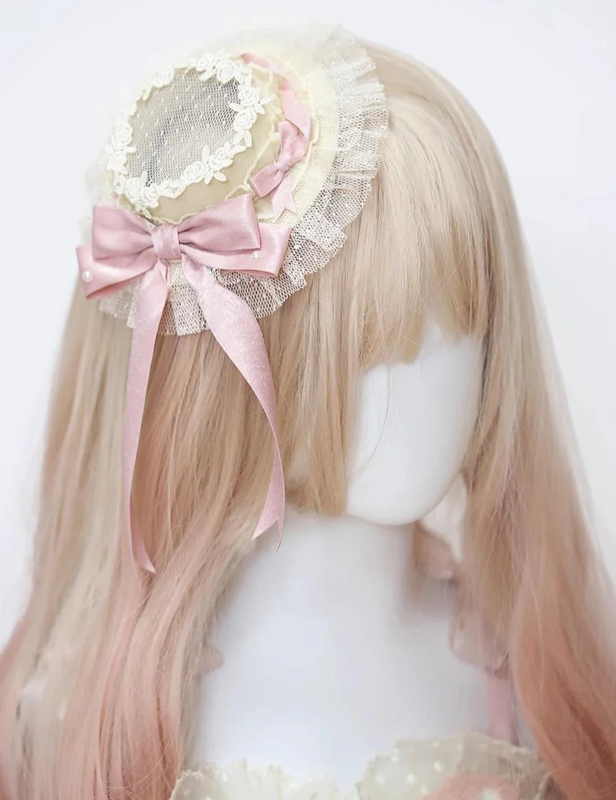 The Accessories' Story - Satin Ballet - Sweet Lolita Headdress Feather Bow - Image 11