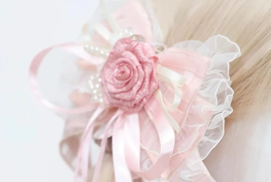The Accessories' Story - Satin Ballet - Sweet Lolita Headdress Feather Bow - Image 24