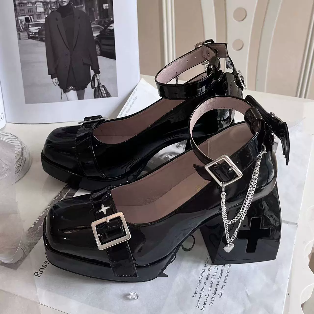 Bingo Lulu - Late Century Sweetheart - Punk Lolita High Heels Mary Jane Lolita Shoes - Image 11