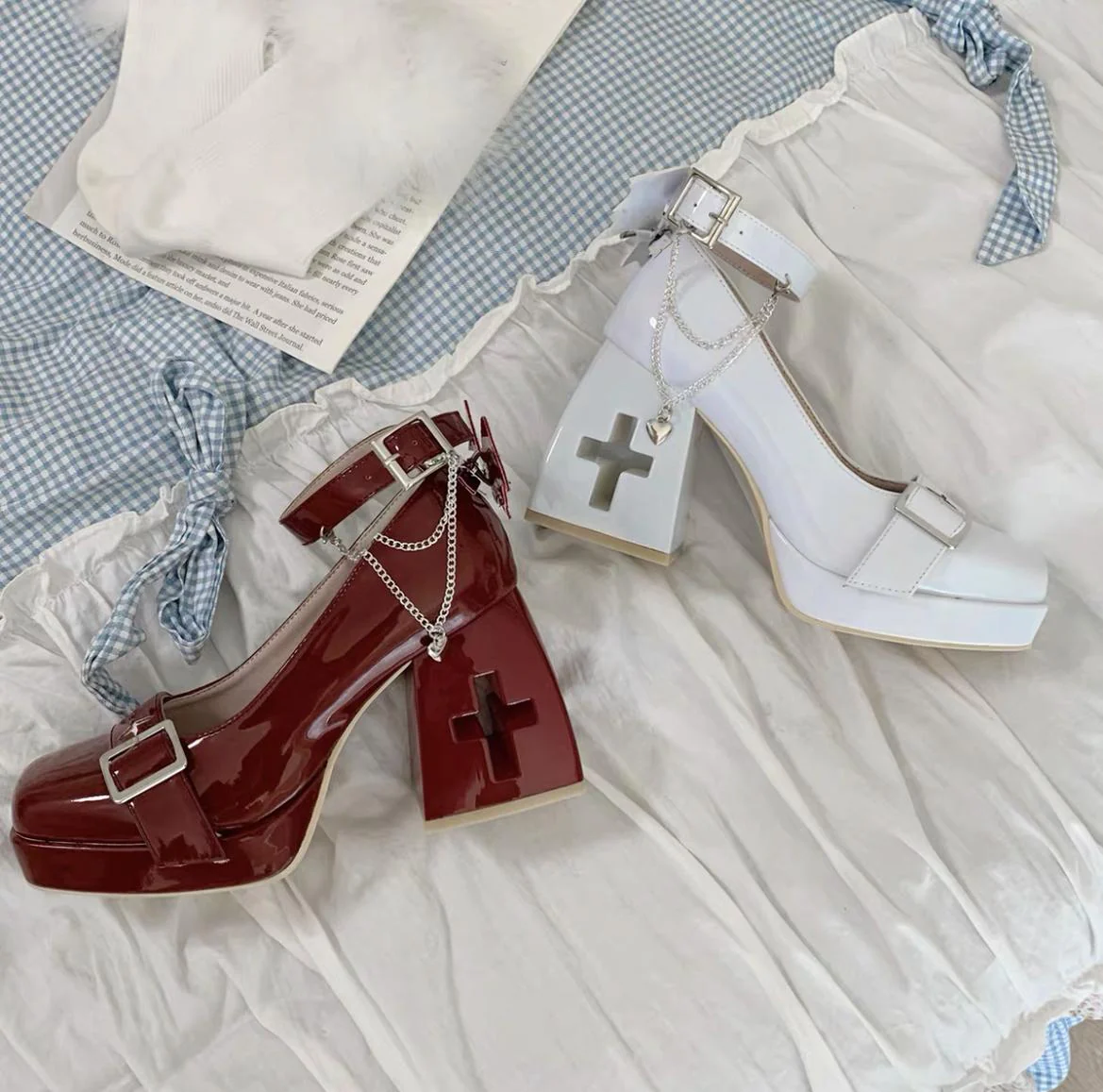 Bingo Lulu - Late Century Sweetheart - Punk Lolita High Heels Mary Jane Lolita Shoes - Image 20
