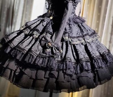 Black Lady - Gothic Lolita JSK Dress Set - Image 21