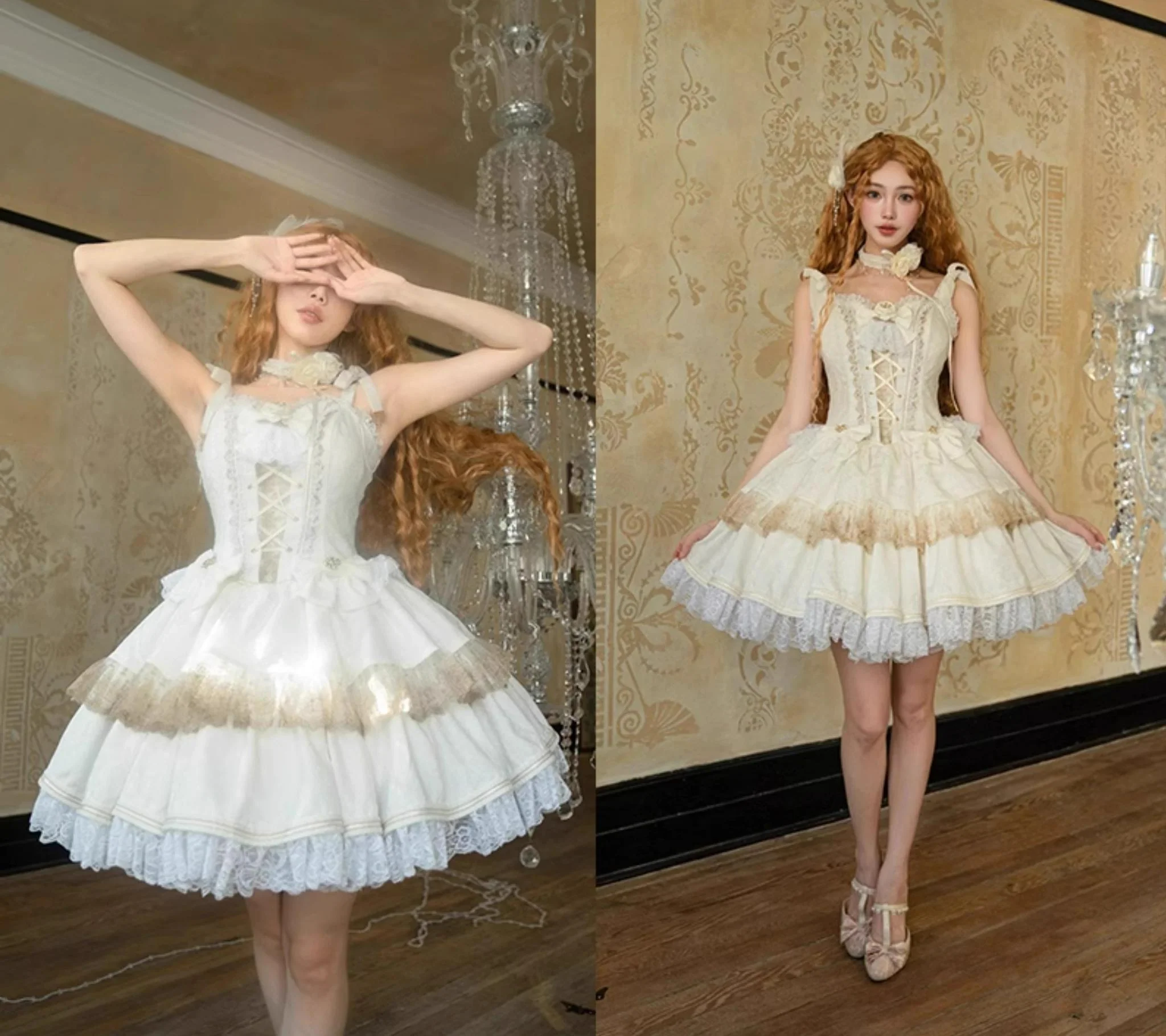 Black Lady - Gothic Lolita JSK Dress Set - Image 8