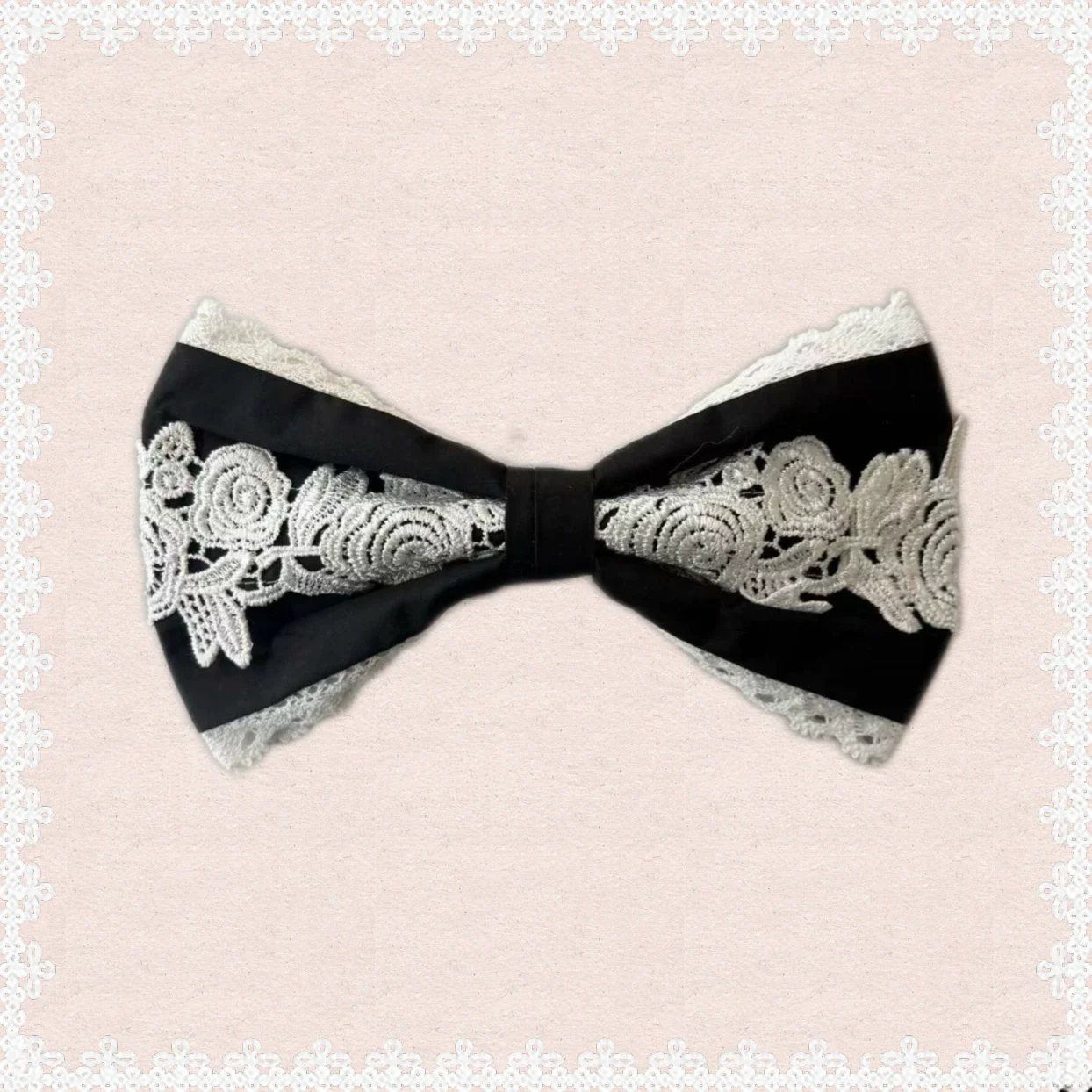 First Otome - Black Old School Lolita OP Dress, Lace Details - Image 20