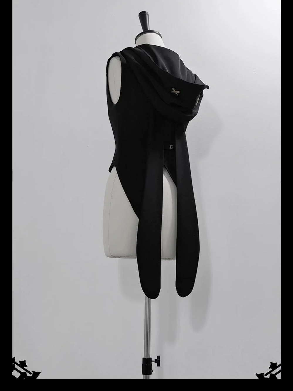 Rabbit Feather - Black Ouji Lolita Vest Shorts Suit Prince Cloak Set - Image 25