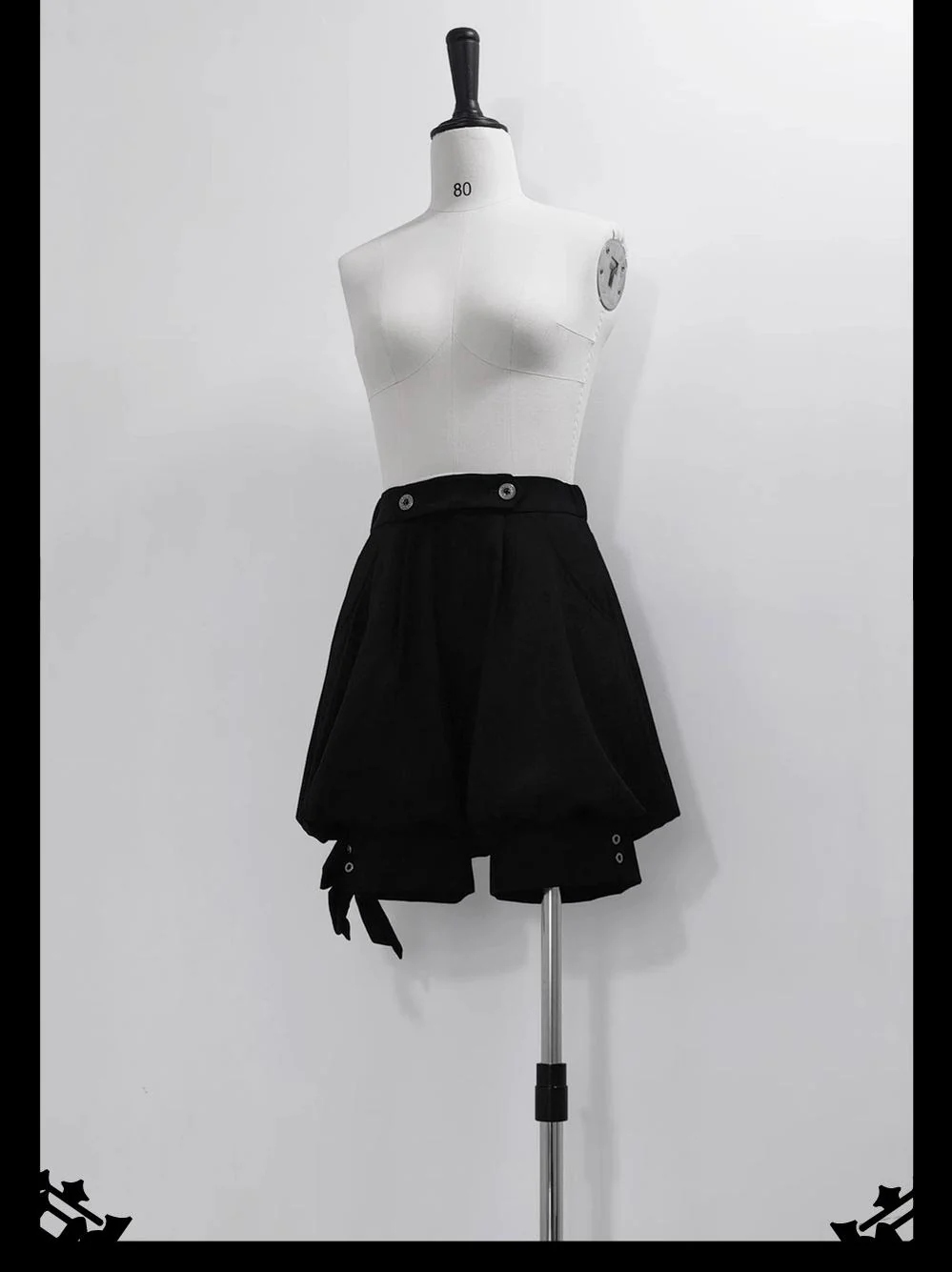 Rabbit Feather - Black Ouji Lolita Vest Shorts Suit Prince Cloak Set - Image 26