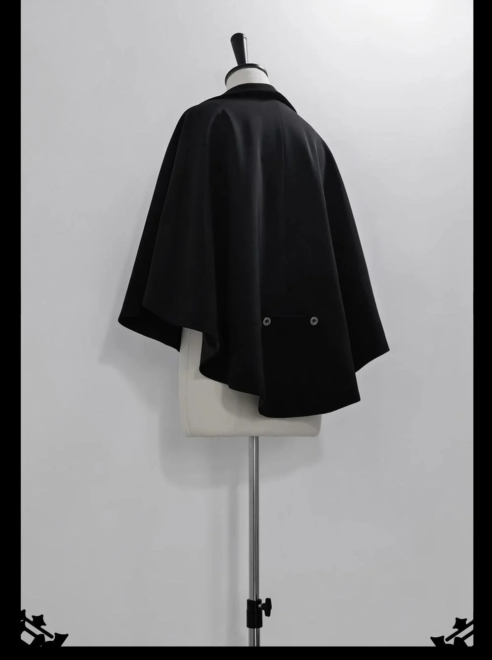 Rabbit Feather - Black Ouji Lolita Vest Shorts Suit Prince Cloak Set - Image 28