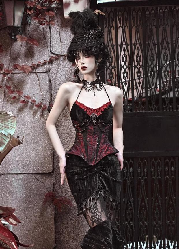 Blood Supply - Duchess - Gothic Lolita Mermaid Skirt Velvet Hip-Hugging Lolita Long Skirt - Image 15