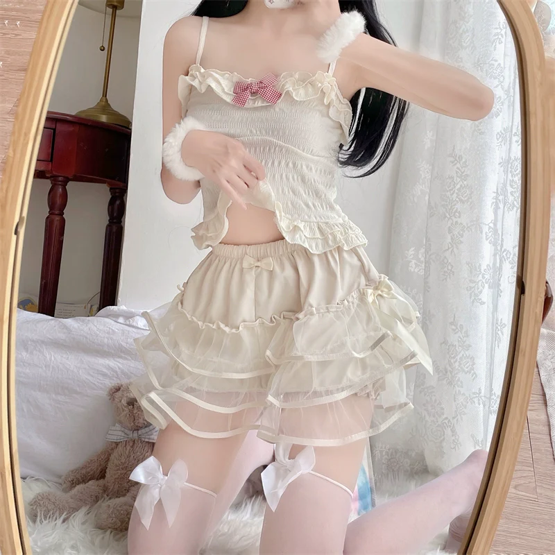 Summer Lolita Bloomers, Double Layer Anti-Exposure Shorts - Image 20