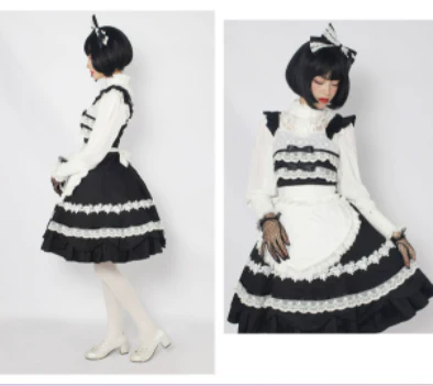 Solid Color Lolita Casual Dress Floral Dress JSK - Image 5