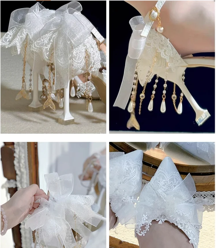 Bridal Lolita Heels Wedding Shoes with Lace - Image 14