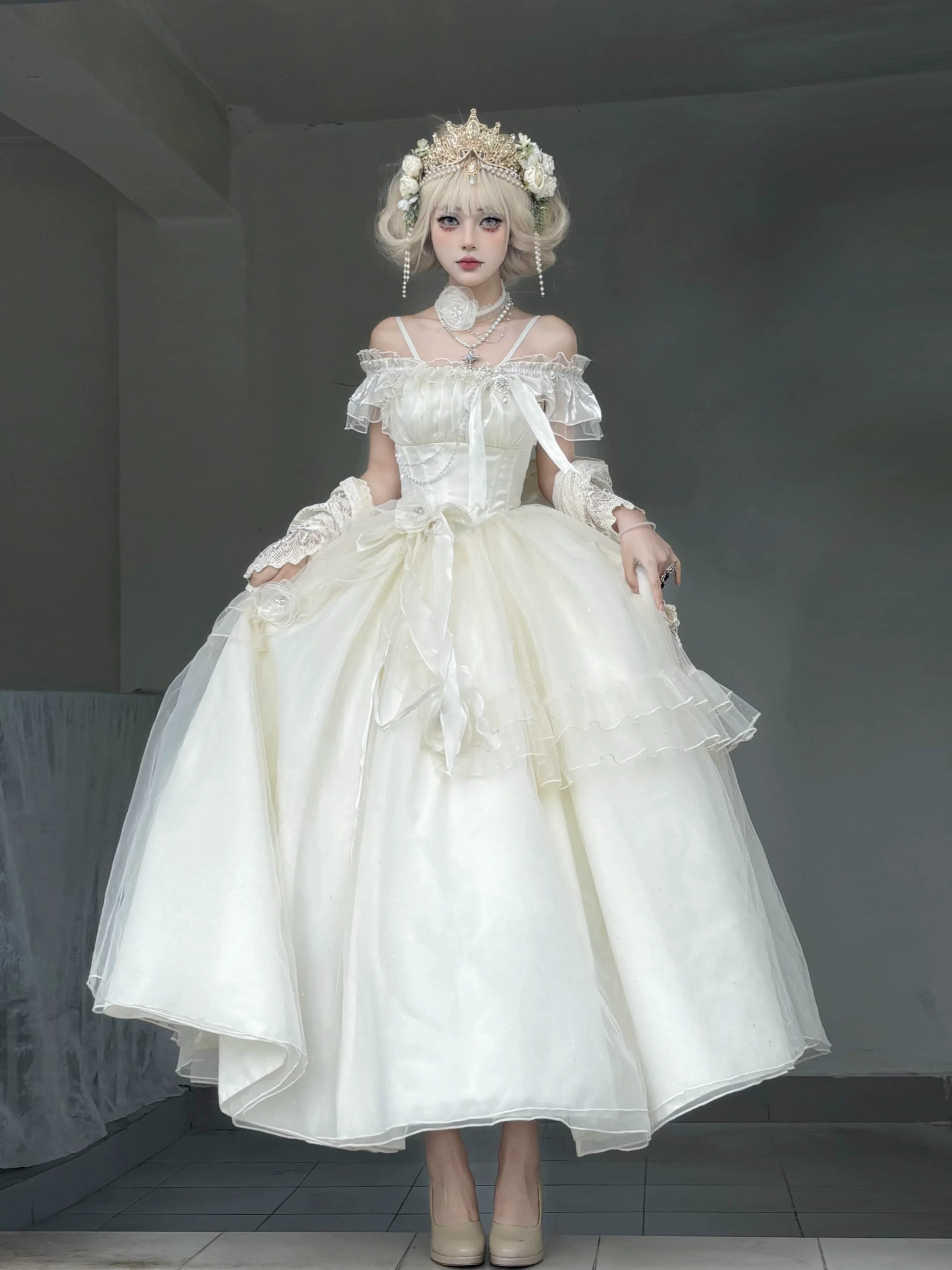 Meowing and fruity - Milky Way - Brilliant Princess Lolita Prom Dress Multicolors Long Dress - Image 10
