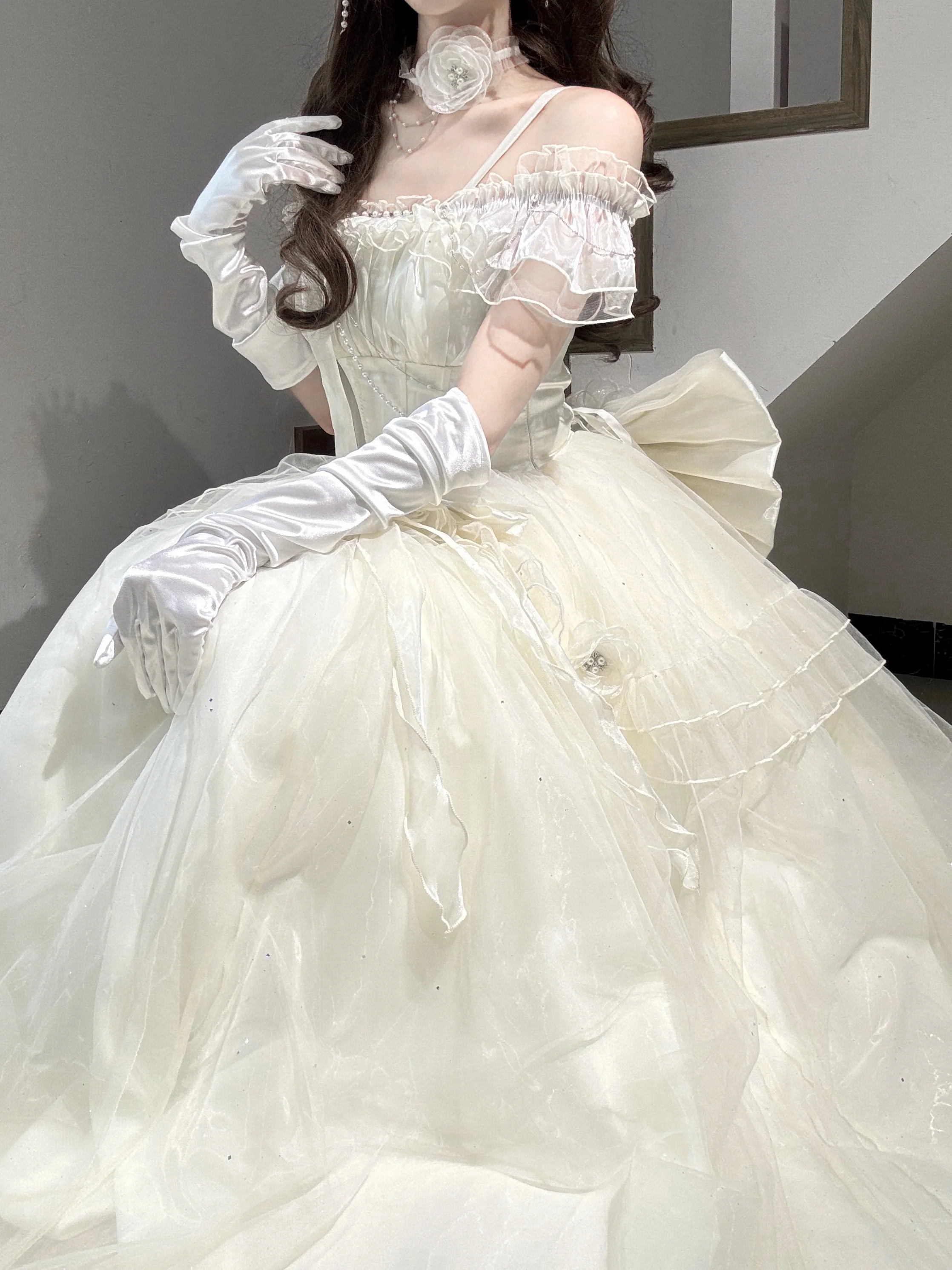 Meowing and fruity - Milky Way - Brilliant Princess Lolita Prom Dress Multicolors Long Dress - Image 11