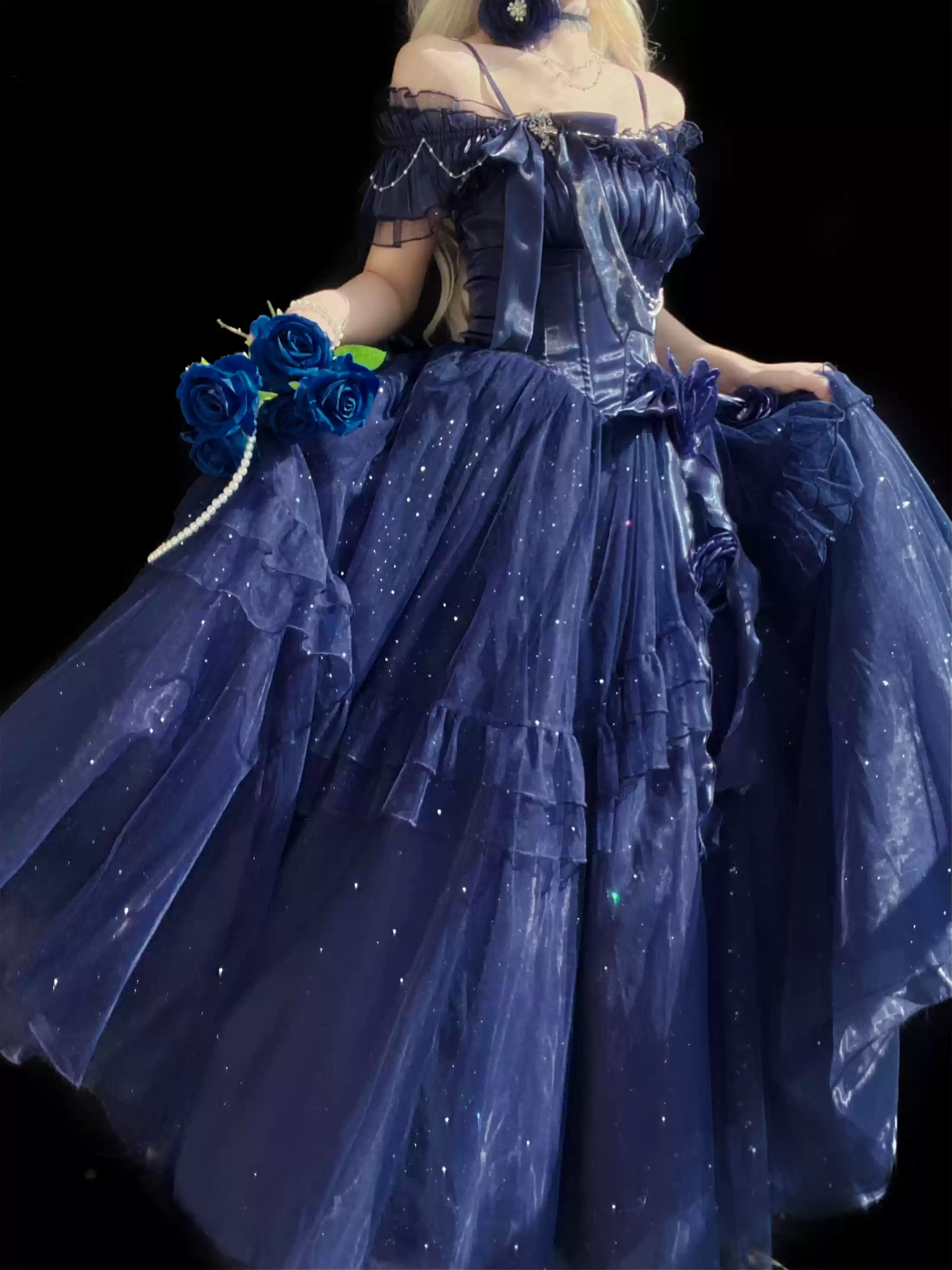 Meowing and fruity - Milky Way - Brilliant Princess Lolita Prom Dress Multicolors Long Dress - Image 14