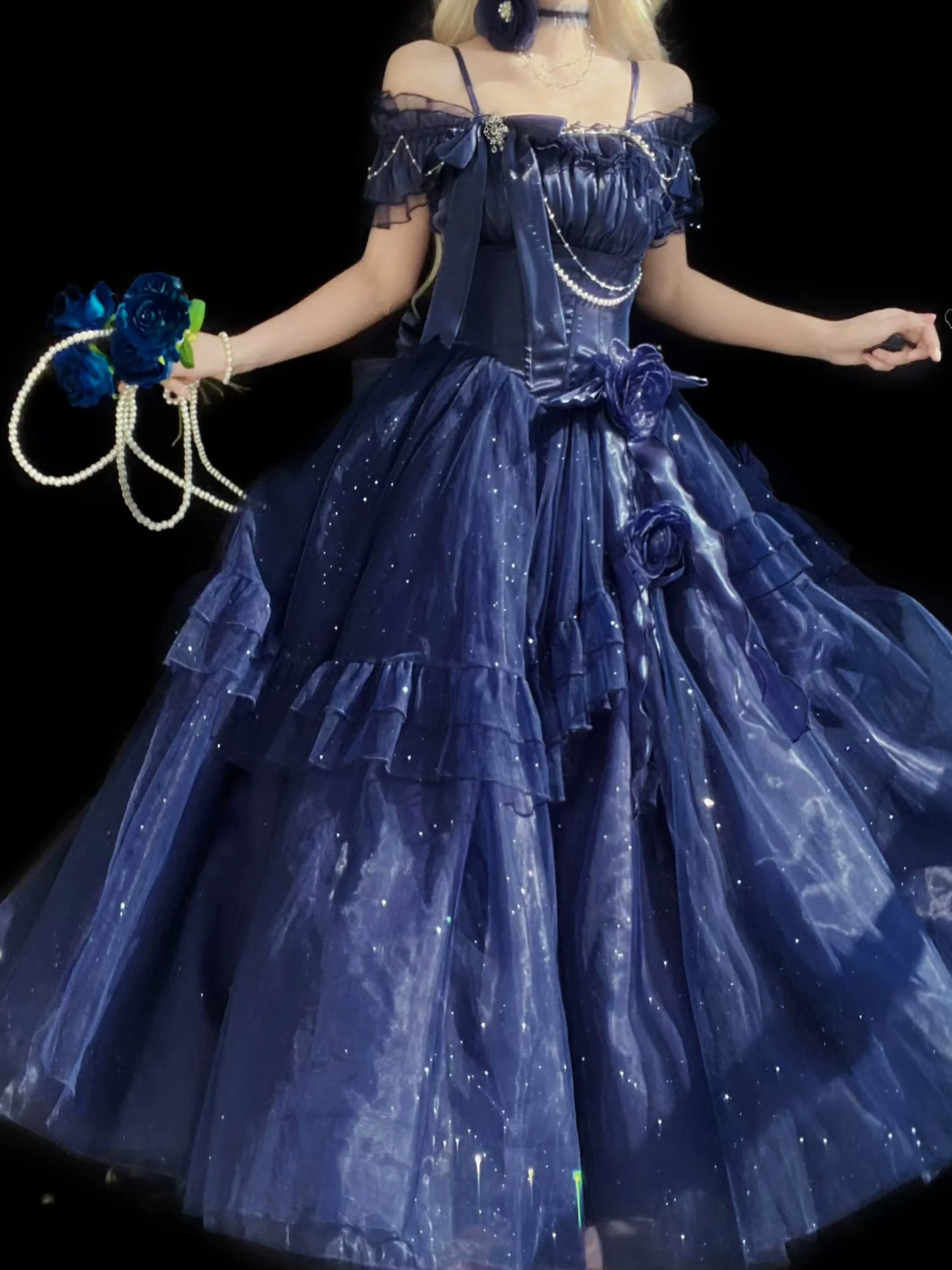 Meowing and fruity - Milky Way - Brilliant Princess Lolita Prom Dress Multicolors Long Dress - Image 15