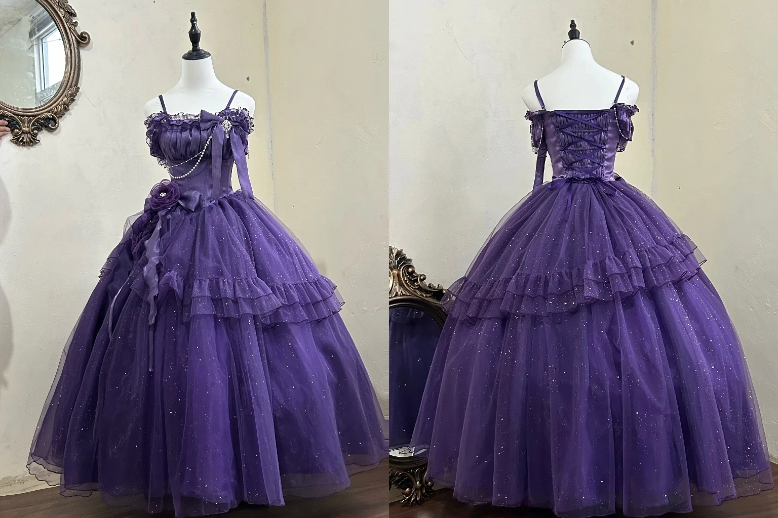 Meowing and fruity - Milky Way - Brilliant Princess Lolita Prom Dress Multicolors Long Dress - Image 16