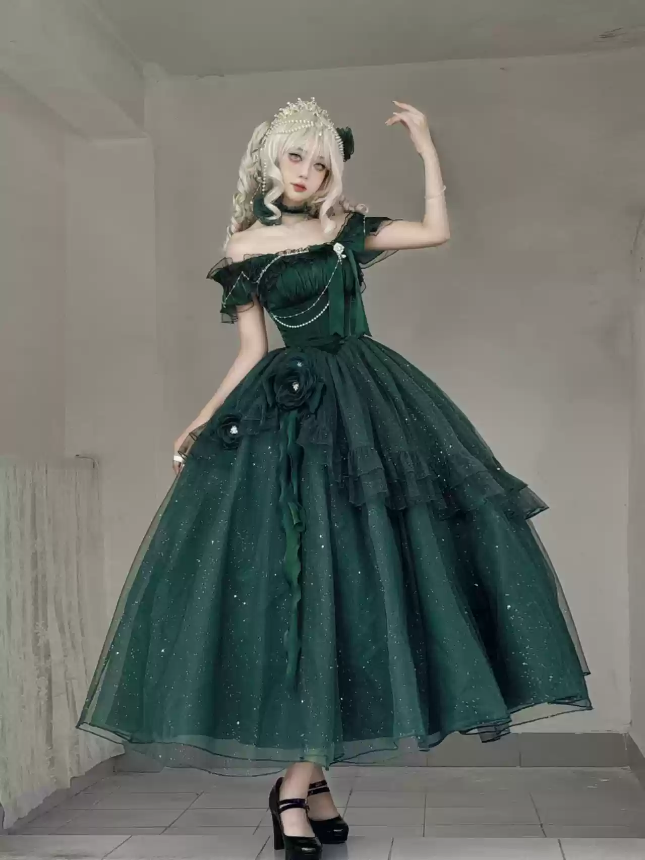 Meowing and fruity - Milky Way - Brilliant Princess Lolita Prom Dress Multicolors Long Dress - Image 4