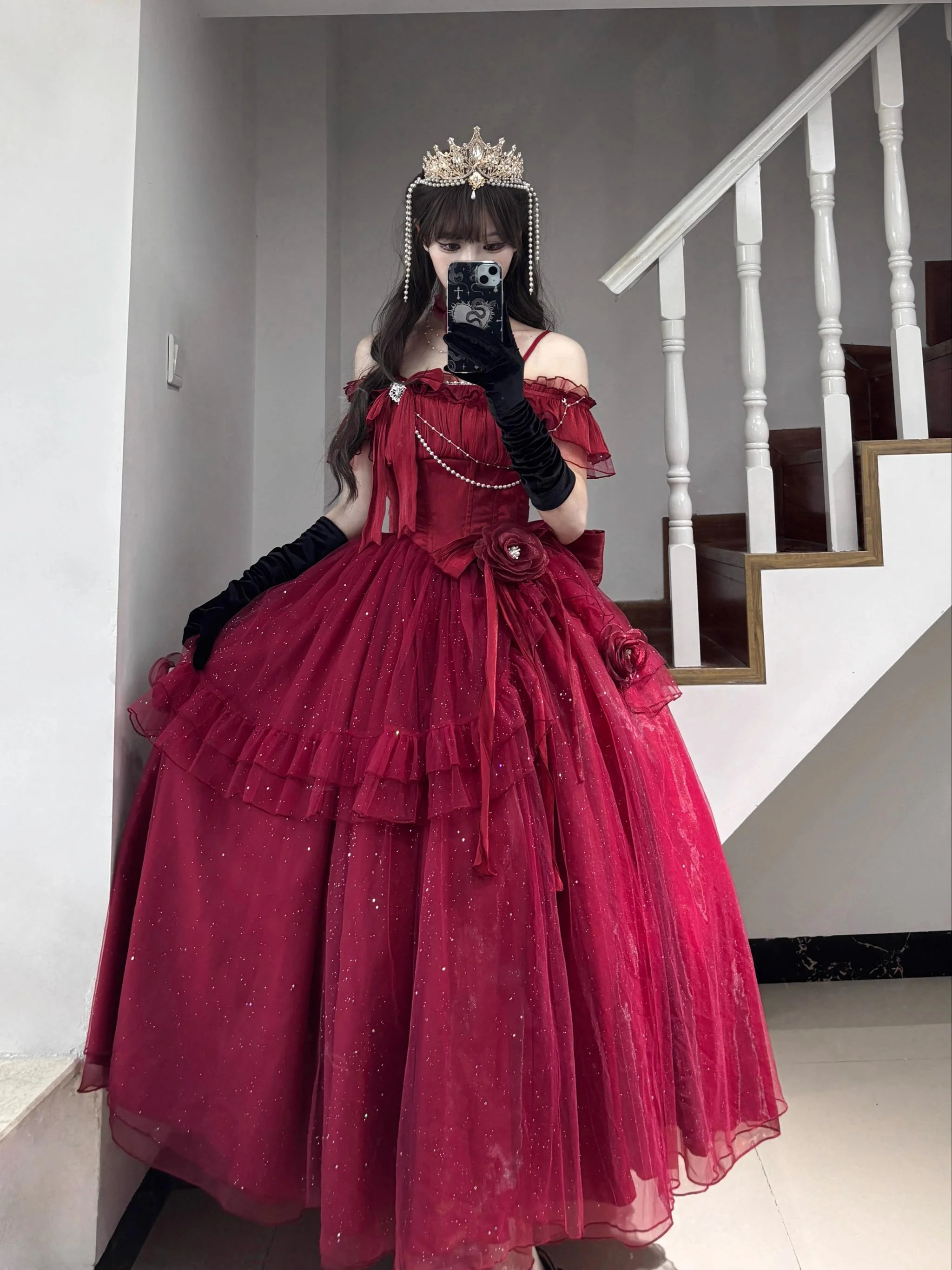 Meowing and fruity - Milky Way - Brilliant Princess Lolita Prom Dress Multicolors Long Dress - Image 7