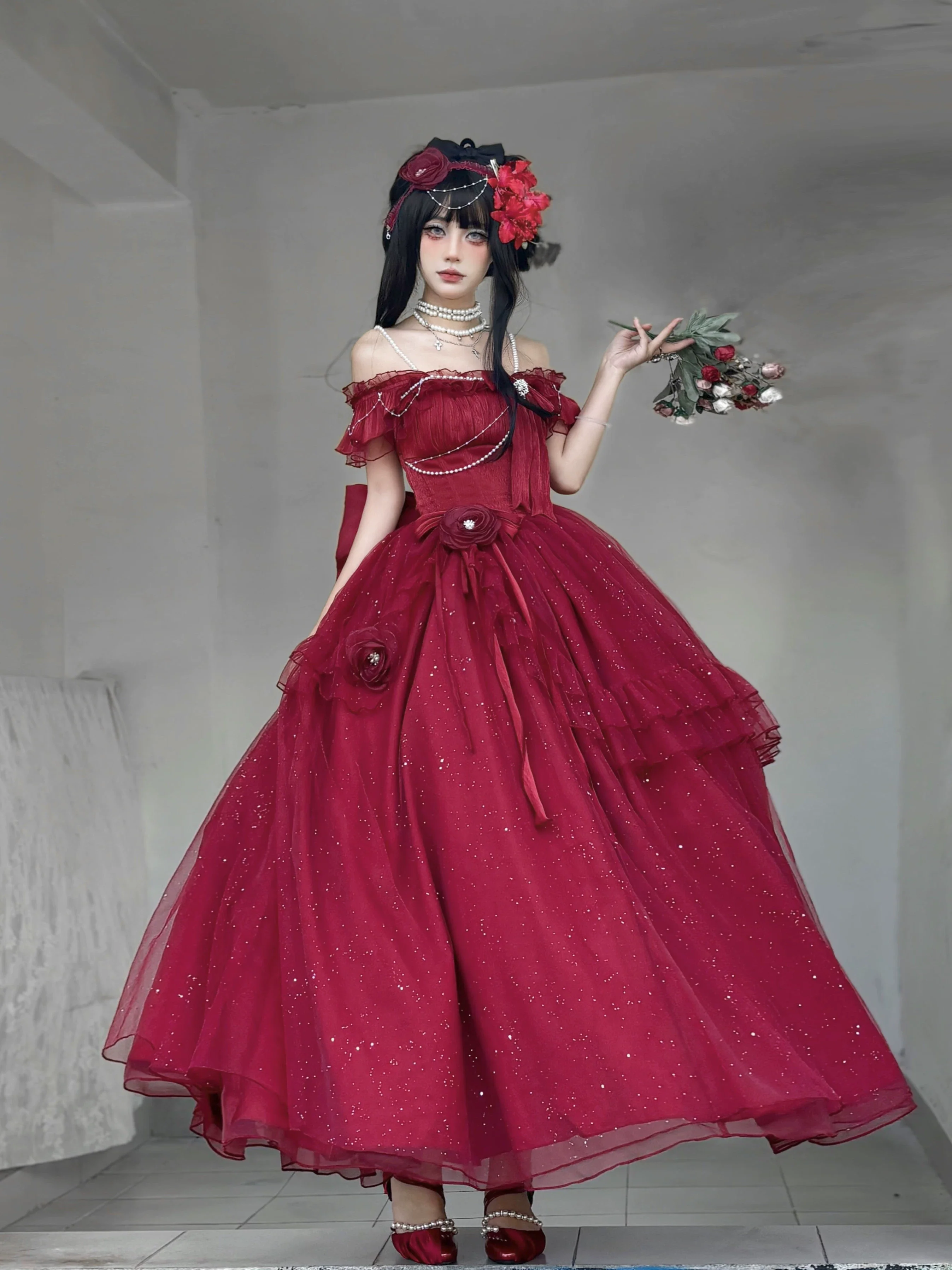 Meowing and fruity - Milky Way - Brilliant Princess Lolita Prom Dress Multicolors Long Dress - Image 8