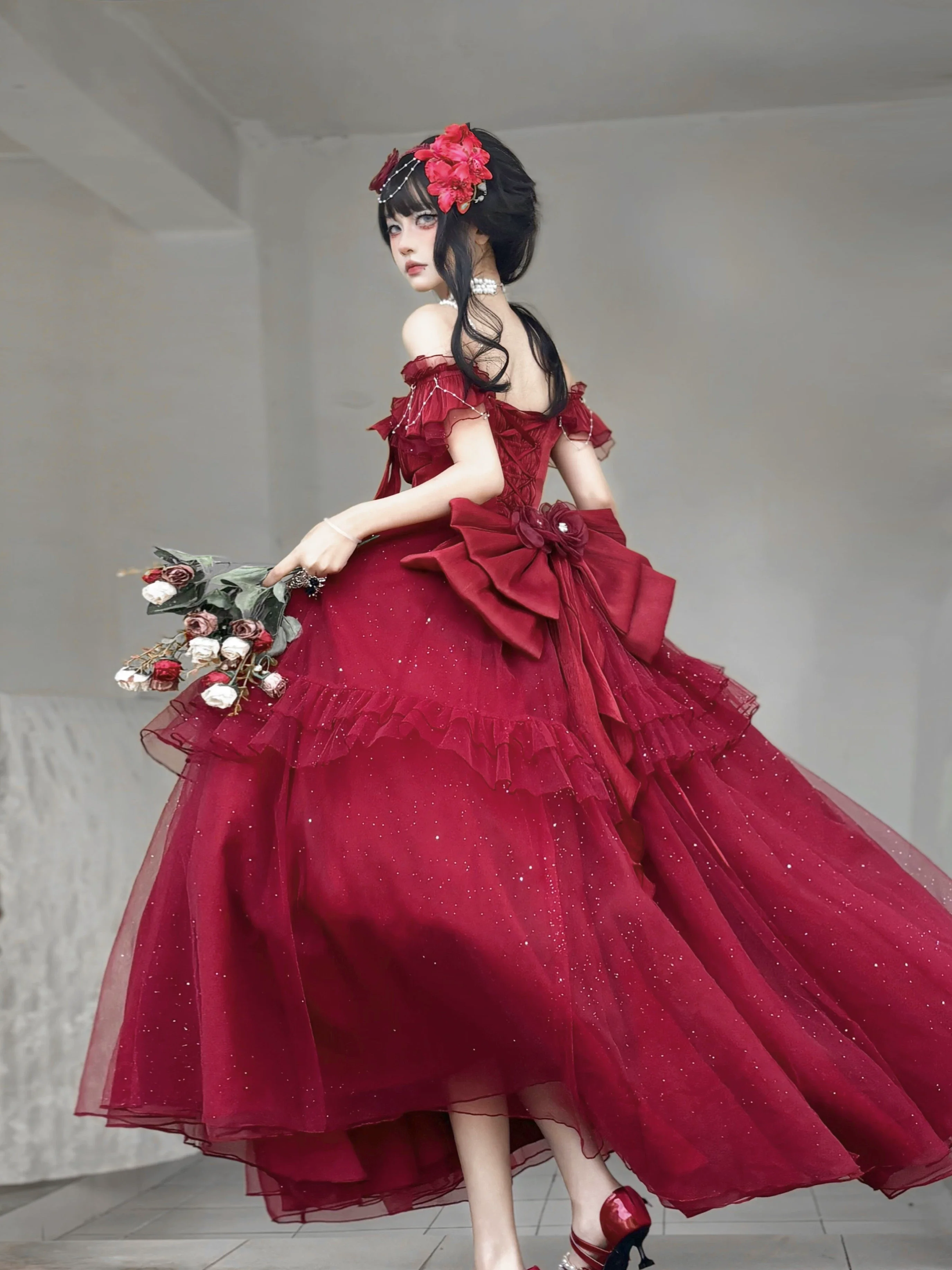 Meowing and fruity - Milky Way - Brilliant Princess Lolita Prom Dress Multicolors Long Dress - Image 9