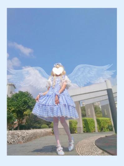 Plus Size Lolita Jumper Dress Plaid Sweet JSK - Image 13