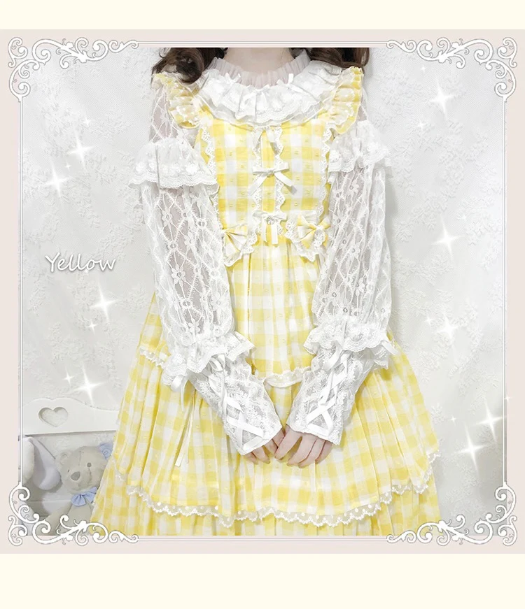 Plus Size Lolita Jumper Dress Plaid Sweet JSK - Image 7