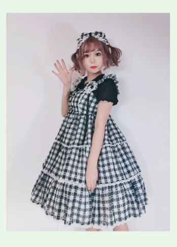Plus Size Lolita Jumper Dress Plaid Sweet JSK - Image 9